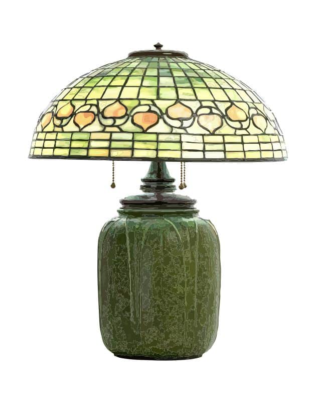 Tiffany lamp with Grueby base