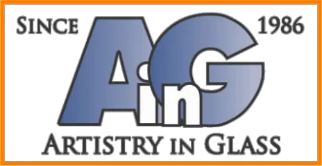 Artistry in Glass logo since 1986