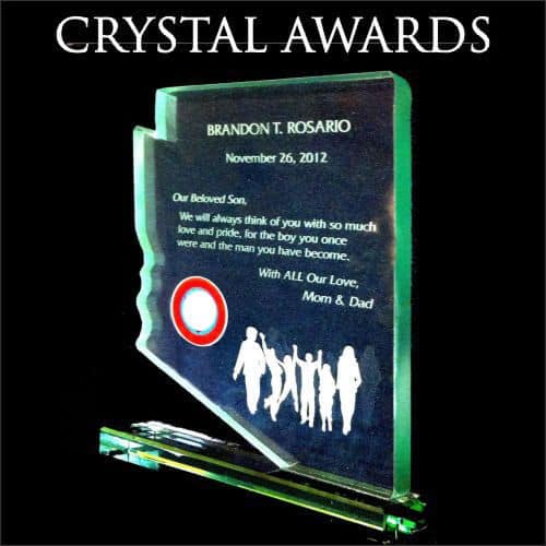 custom crystal & glass Arizona awards