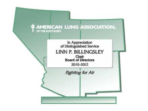 Glass plaques representing the SW US for the American Lung Association