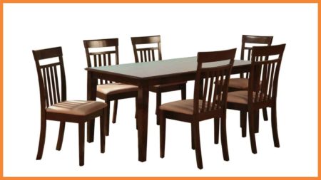 new wooden dining table with glass