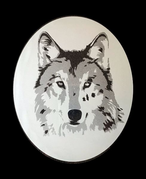 Etched wolf