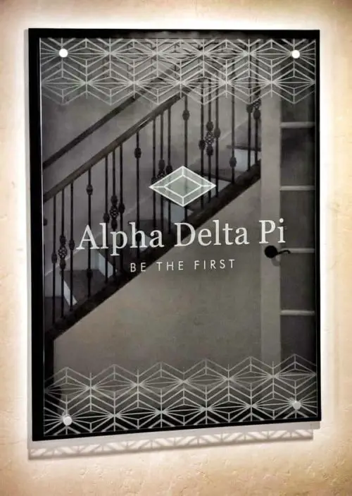 alpha delta pi plaque