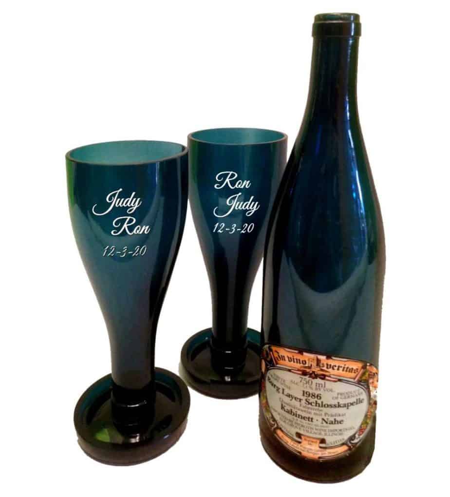 wine bottle glasses