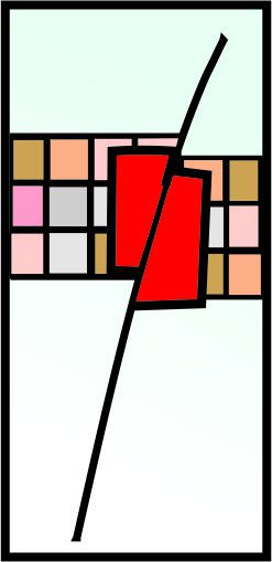 Abstract stained glass san andreas