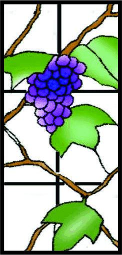 Stained glass grapes