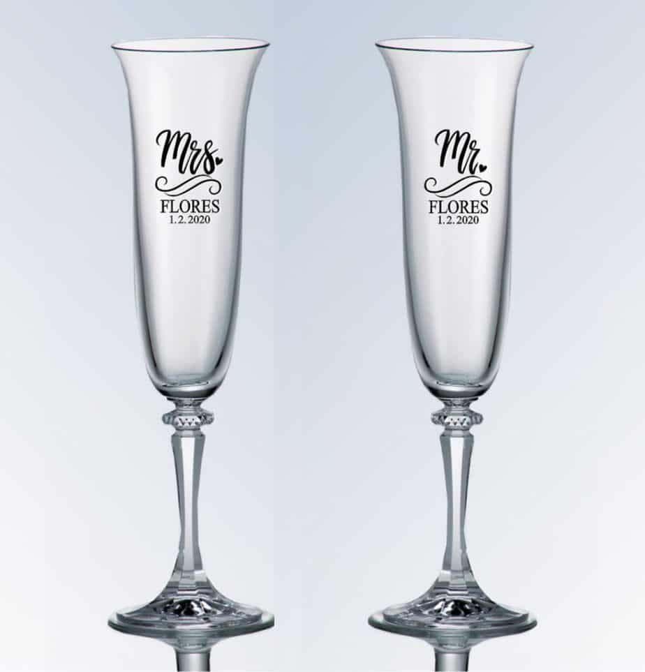 Cleopatra Lead-free crystal flutes