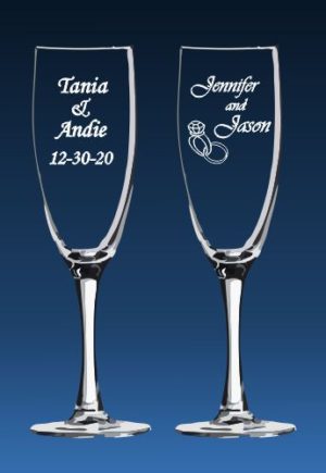 Font styles for toasting flutes