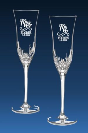 Waterford Crystal Lismore Essence Champagne Flutes