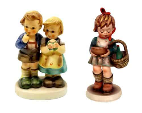 Hummel Figurines left worth $1.00 right worth $1000.00