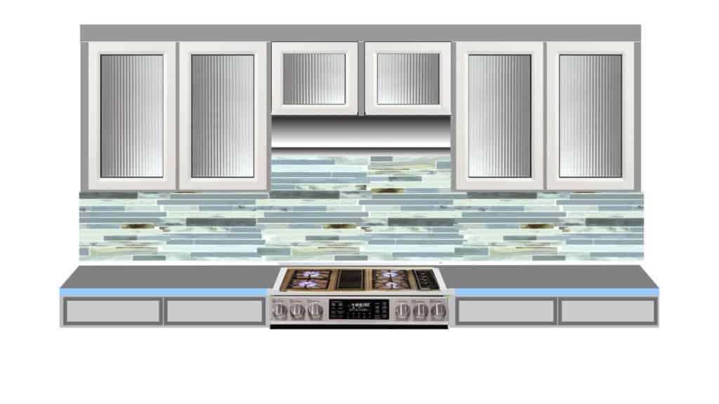 glass tile backsplash