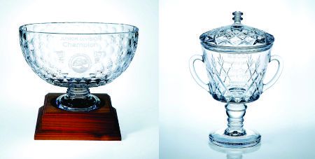 Crystal golf trophies
