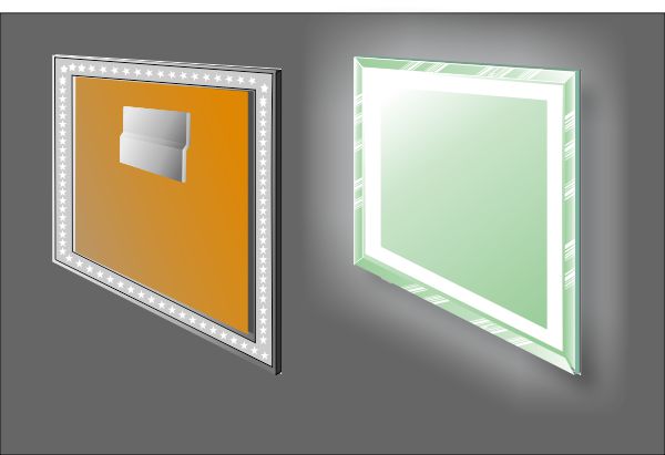 Backlighted mirror