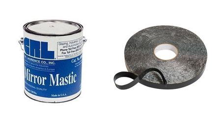 Mirror mastic & double-sided tape