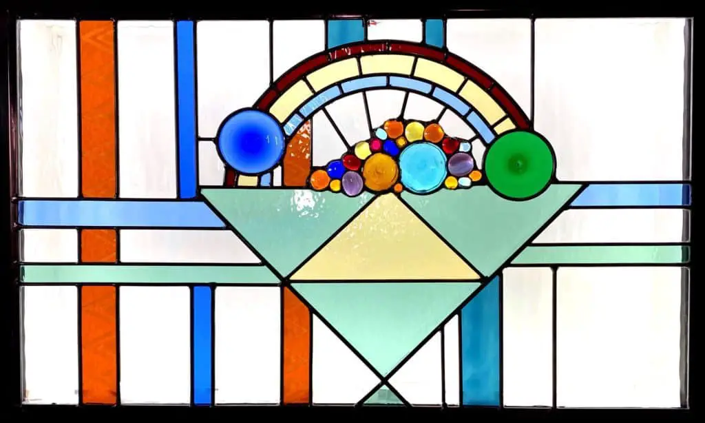 Abstract stained glass cornucopia