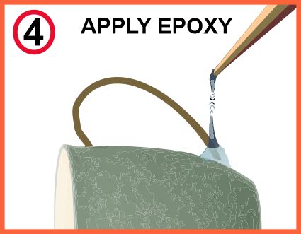 Apply epoxy