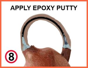 Apply epoxy putty
