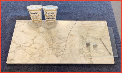 marble crack with epoxy putty
