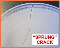 Sprung crack in china plate