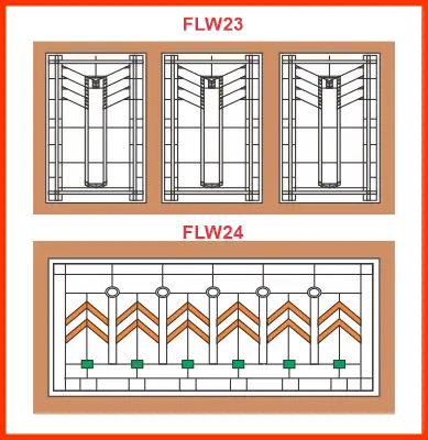 Frank Lloyd Wright-style stained glass