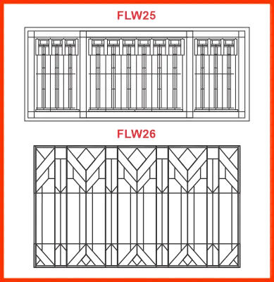 Frank Lloyd Wright-style stained glass