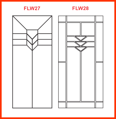 Cabinet doors in the Frank Lloyd Wright-style