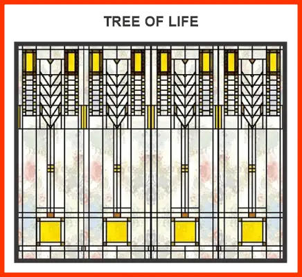 Tree of Life windows from Darwin-Martin House