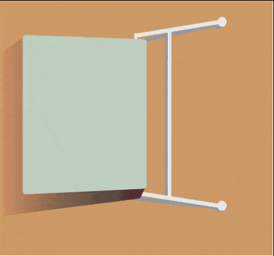 Swing mirror by C R Laurence