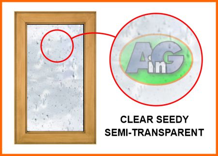 Clear seedy glass