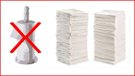 Replacing paper towels with re-usable cotton towels