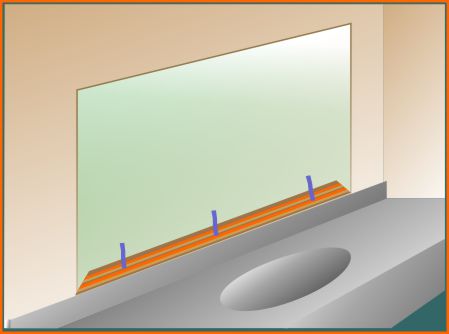 Gluing bottom rail of frame