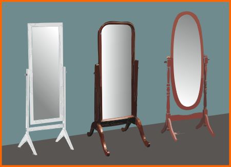 Cheval-style dressing mirrors