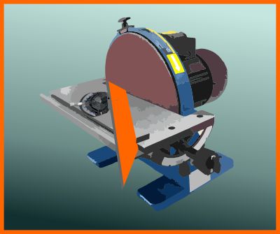 Disc sander for making perfect 45 degree angles