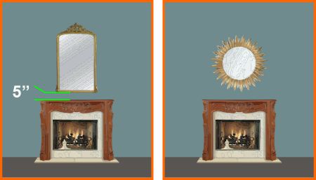 Accentuate the drama with a mirror over the mantle