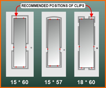 Mirror sizes & clip positions