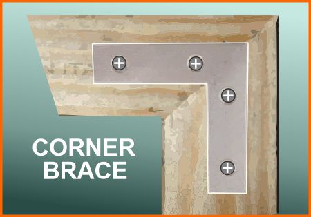 L-shaped corner brace