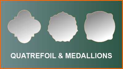 Quatrefoil & medallion mirrors