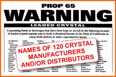 Prop 65 CA lead warning