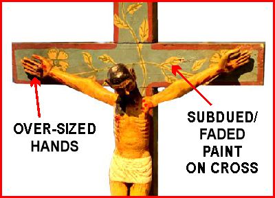 Detail of crucifix bulto