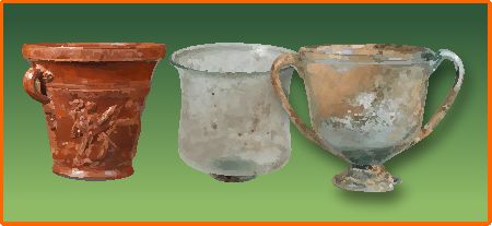 Roman drinking vessels were stemless