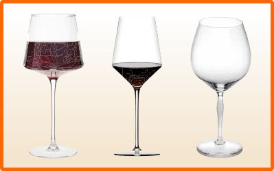 Elegant, thin-stemmed wine glasses