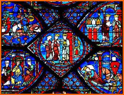 Cathédrale de Chartres - Chevet - Vitrail de Charlemagne