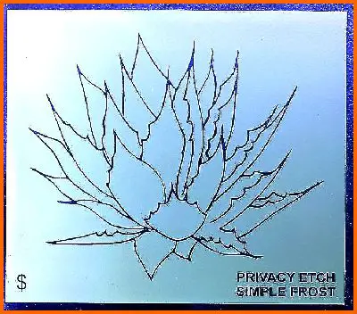 Frosted art glass agave