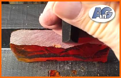 Faceting dalles with a chisel
