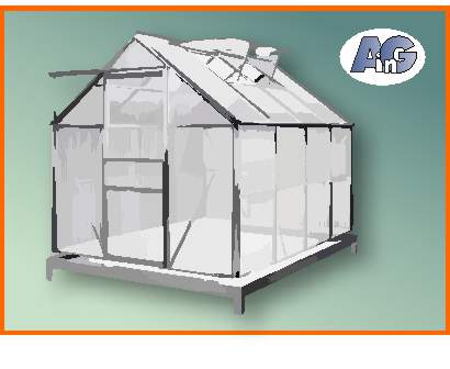 Greenhouse with polycarbonate windows