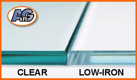 Clear glass compared with low-iron
