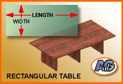 Rectangular conference table
