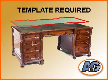 A template is needed for complicated desk tops