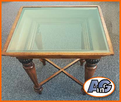 Beveled glass coffee tabletop