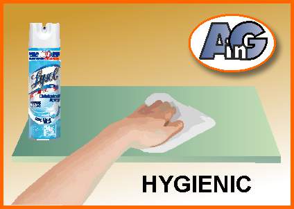 Glass shelves are hygienic